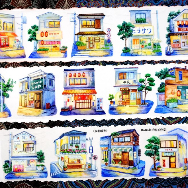 Light in the Alley shell light Die-cut PET tape