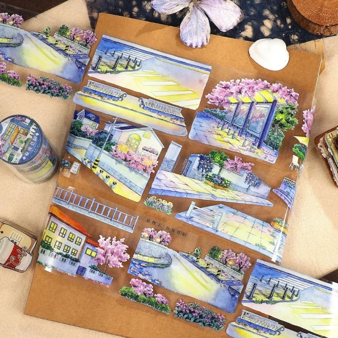 Spring night Alley PET tape