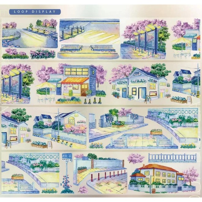 Spring night Alley PET tape