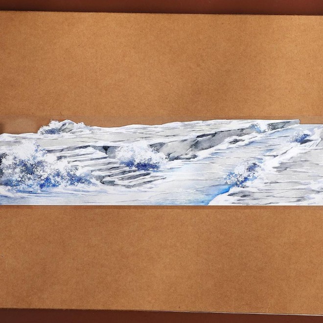 Snowy river bank PET tape