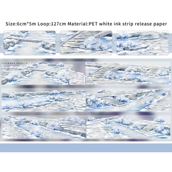 Snowy river bank PET tape