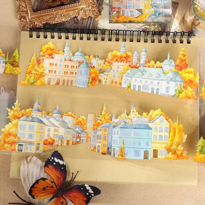 Autumn city at Germany PET tape