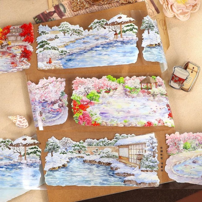 Hot spring at four season PET tape