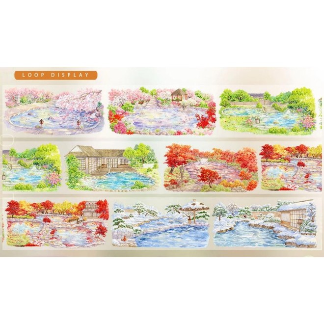 Hot spring at four season PET tape