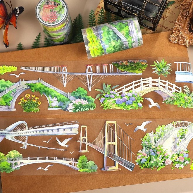 Bridge in the clouds PET tape