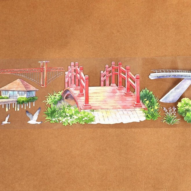 Bridge in the clouds PET tape