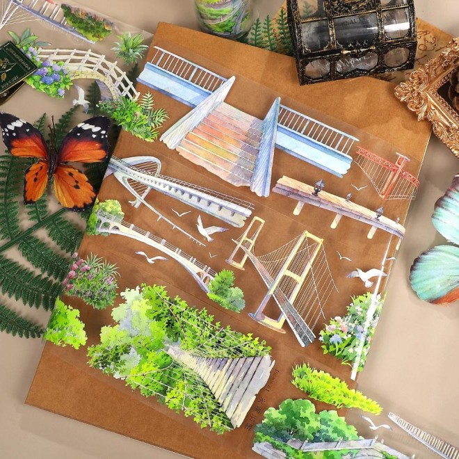 Bridge in the clouds PET tape