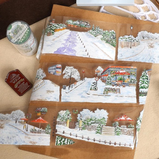 European Snowcity street Die cut PET tape