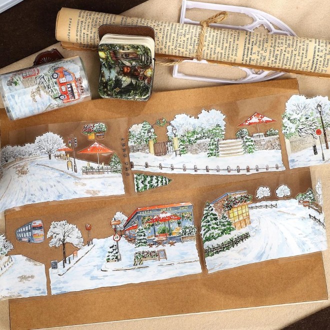 European Snowcity street Die cut PET tape