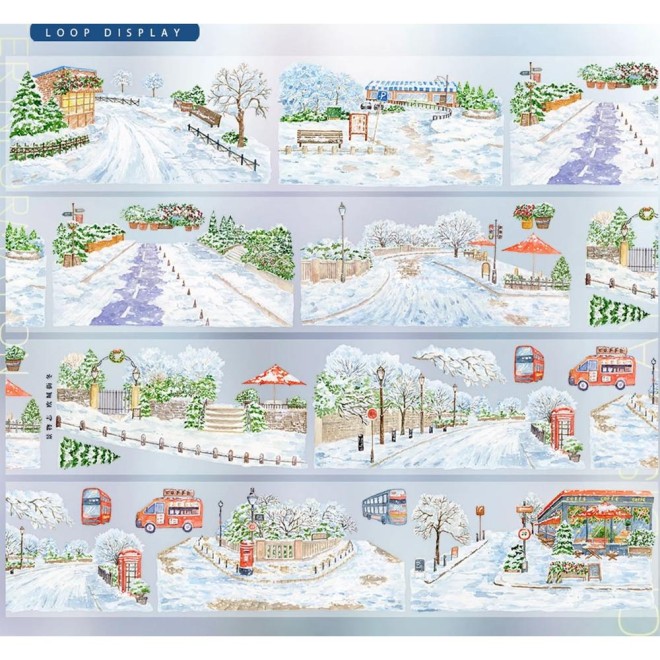 European Snowcity street Die cut PET tape