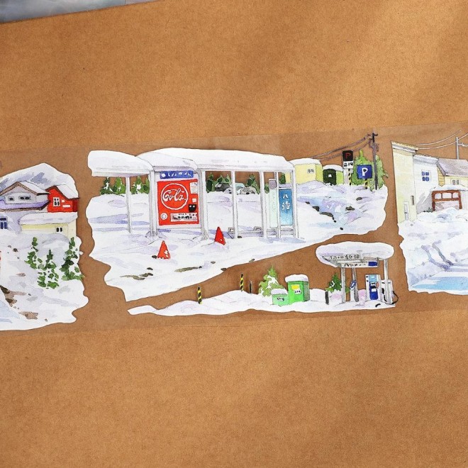 Winter Snowtown PET tape