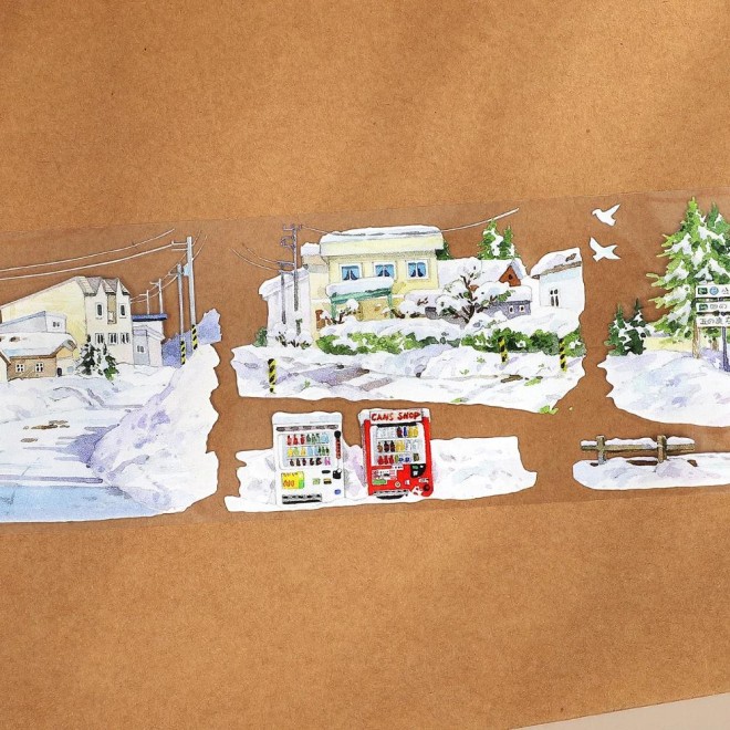 Winter Snowtown PET tape