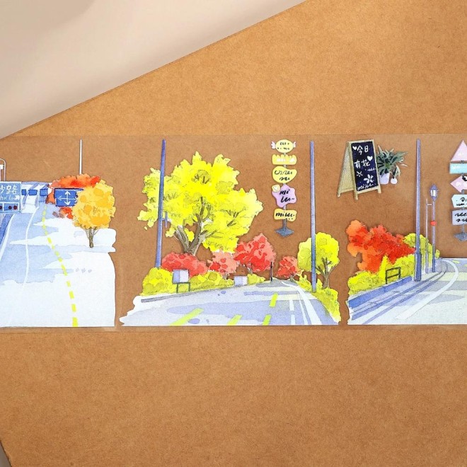 Winter and Autumn Street PET tape