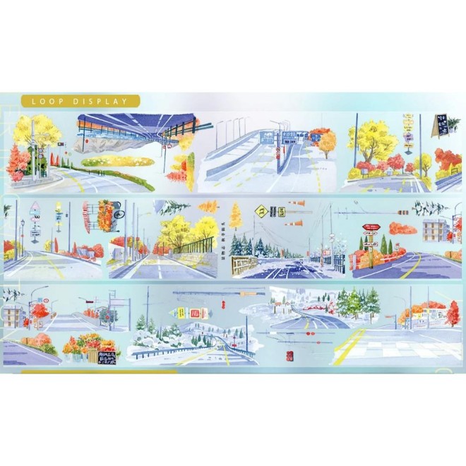 Winter and Autumn Street PET tape