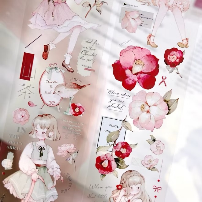 Flower Courtyard PET tape