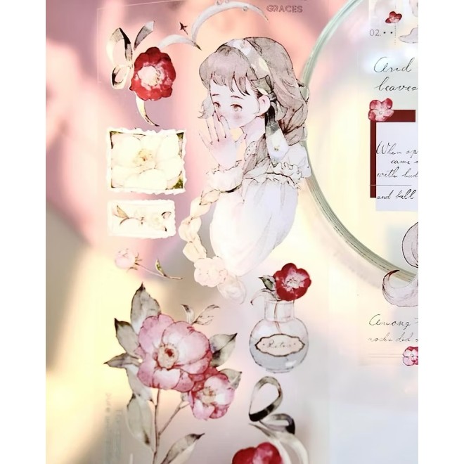 Flower Courtyard PET tape