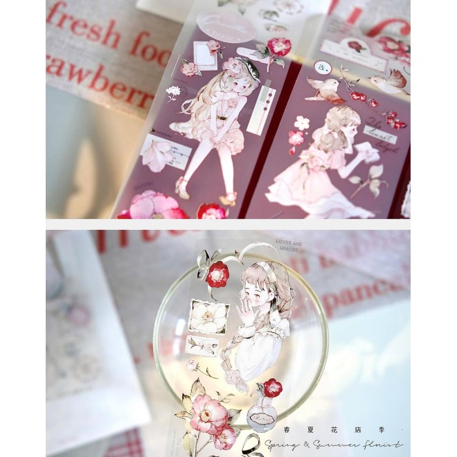 Flower Courtyard PET tape