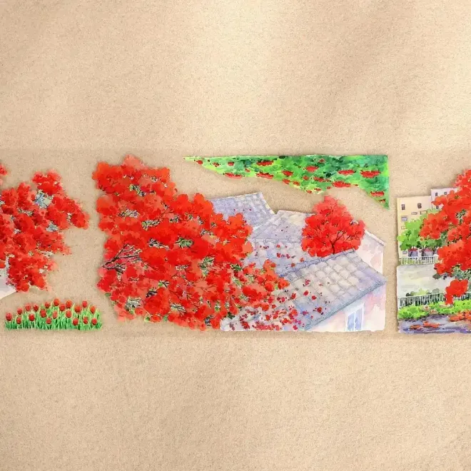 Red Pavilion Glossy PET tape