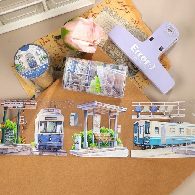 Train Track Station PET tape