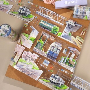 Train Track Station PET tape