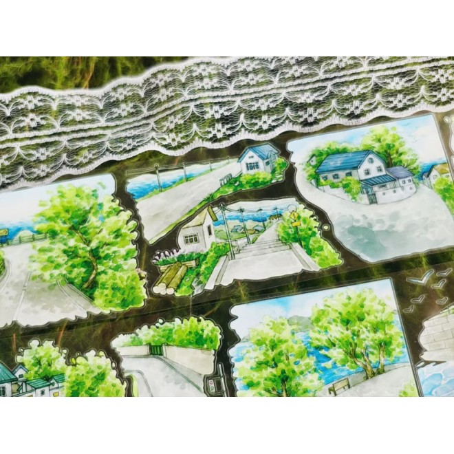 Green Road Map PET tape