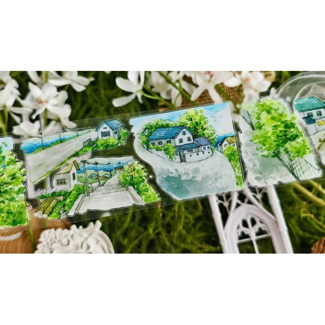 Green Road Map PET tape