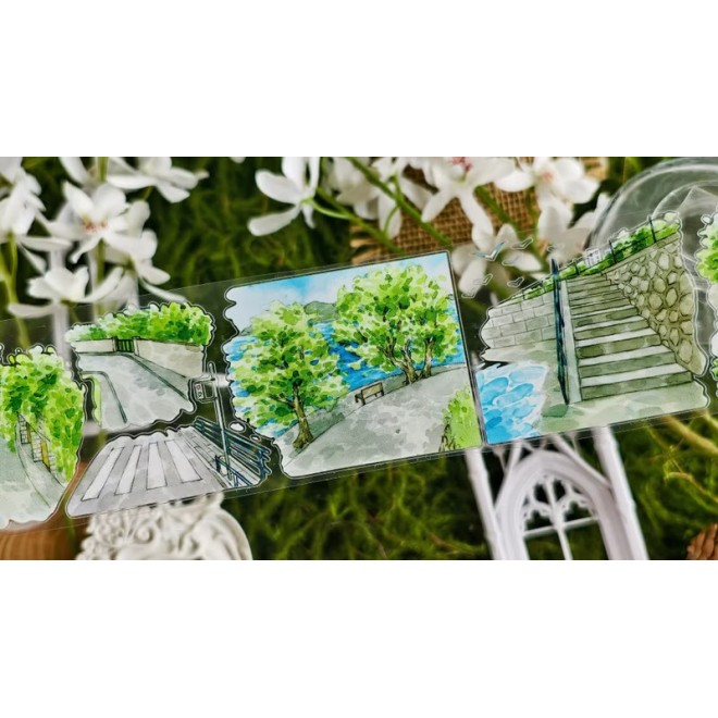 Green Road Map PET tape