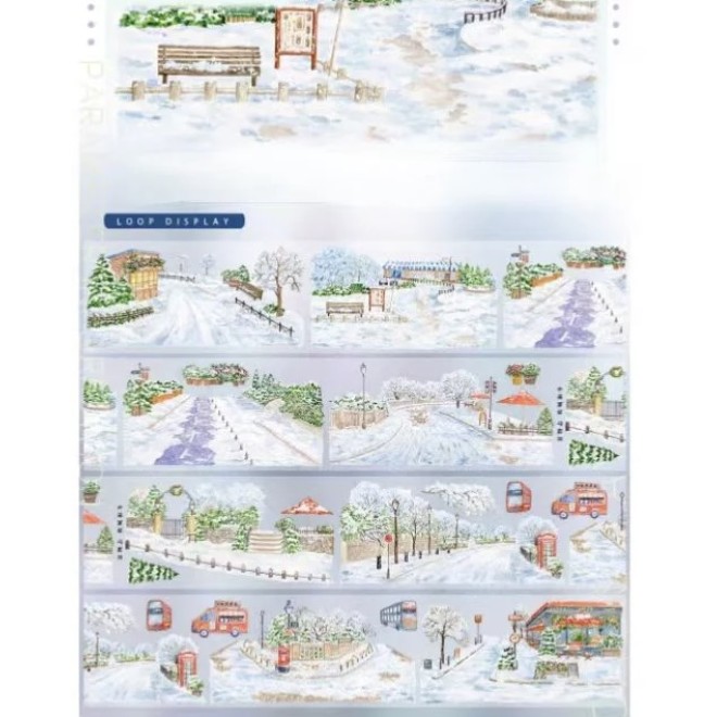 European Snowcity street Die cut PET tape