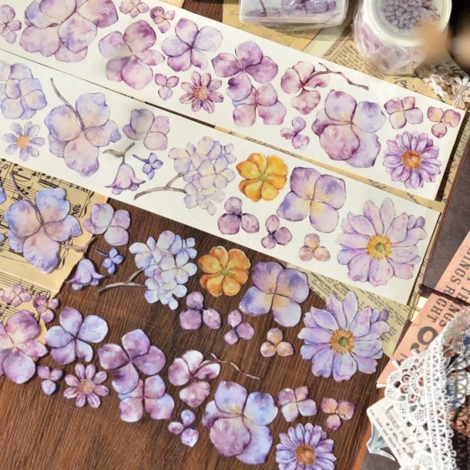 Pastel Hydrangea PET tape