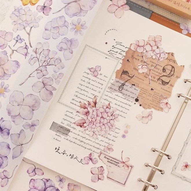 Pastel Hydrangea PET tape