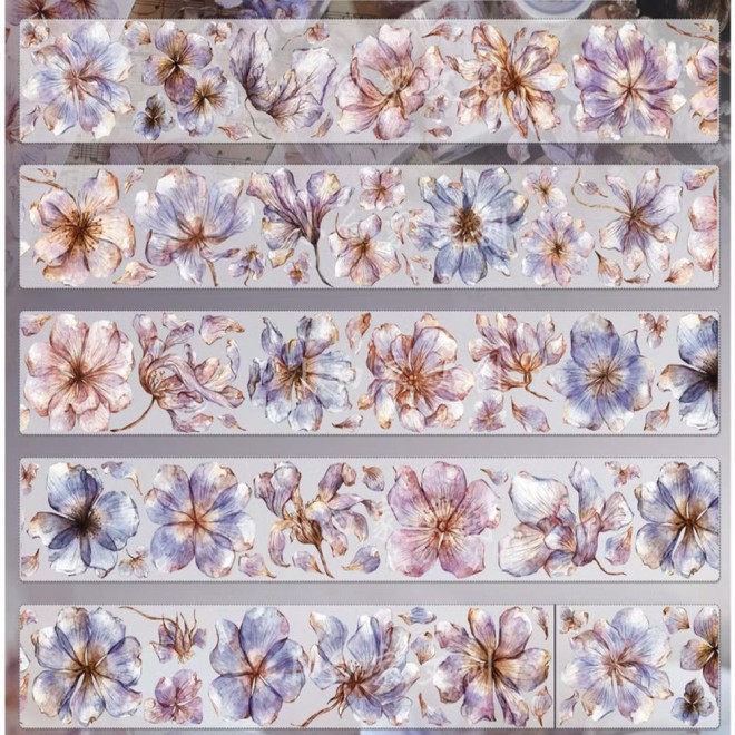 Mauve Flower PET tape