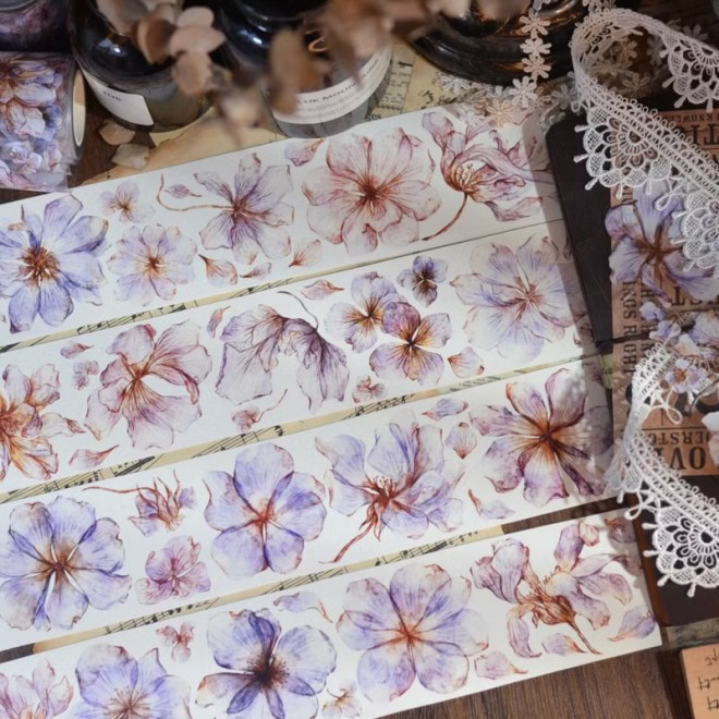 Mauve Flower PET tape