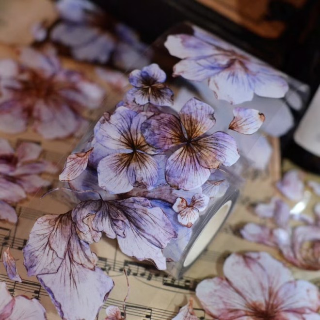 Mauve Flower PET tape