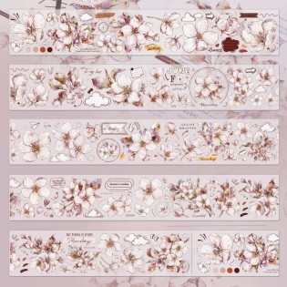 Retro Begonia floral PET tape