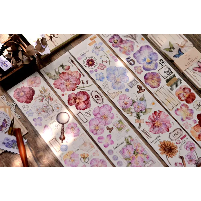 Pansy Floral PET tape