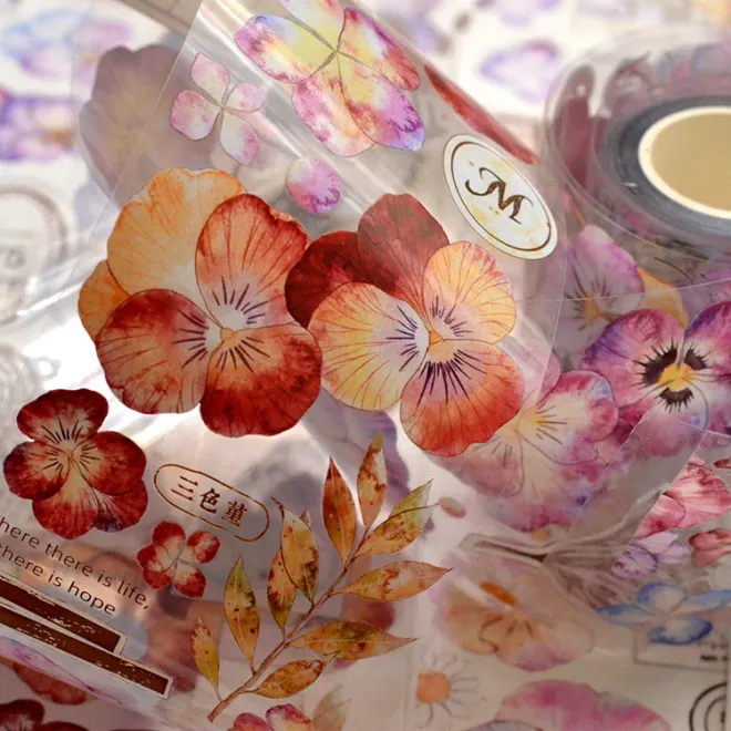 Pansy Floral PET tape