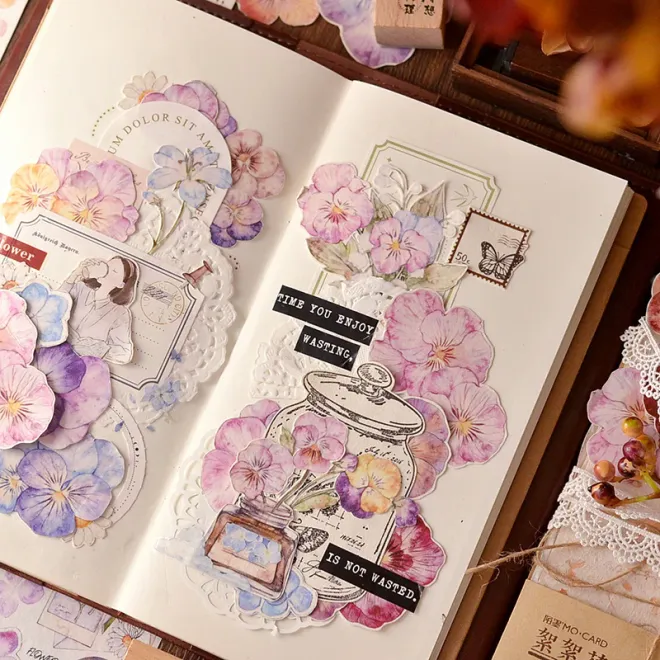 Pansy Floral PET tape