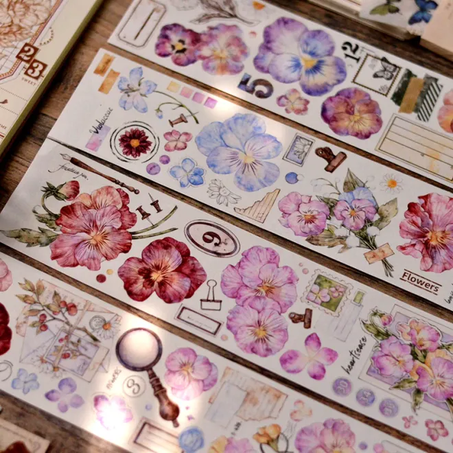 Pansy Floral PET tape