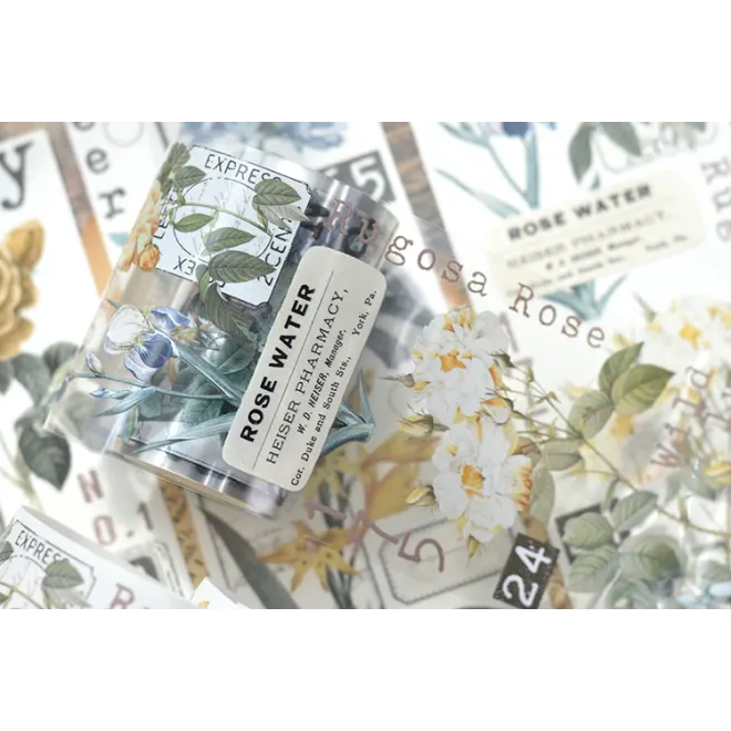 Retro Mixed Flower PET tape