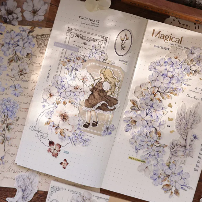 Purple Snow Flake PET tape