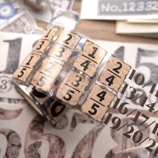 Birthday Numbers 2 PET tape