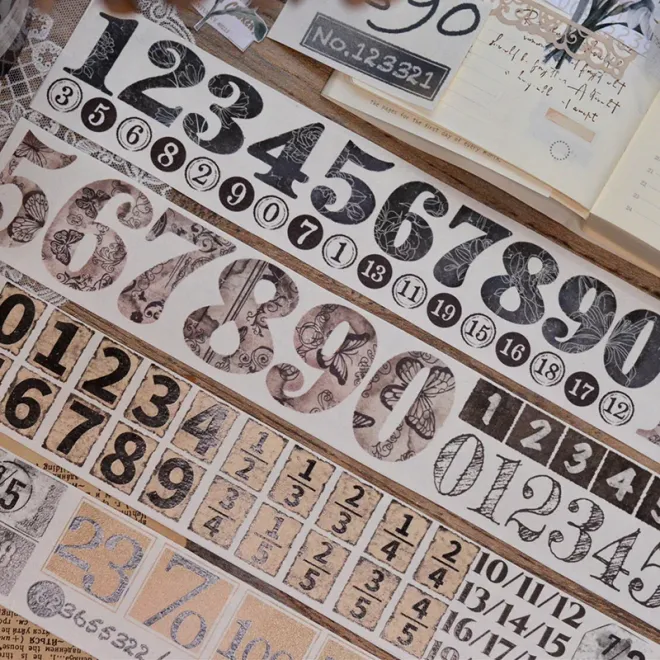 Birthday Numbers 2 PET tape