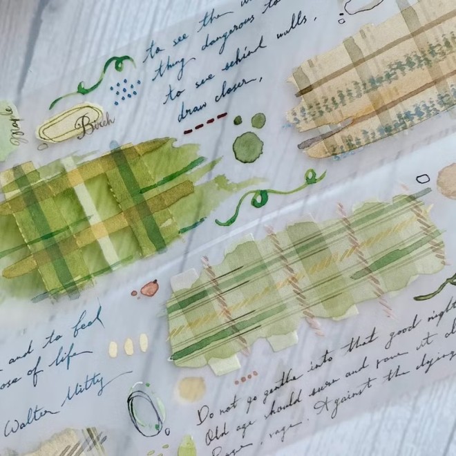 Olive Lattice PET tape