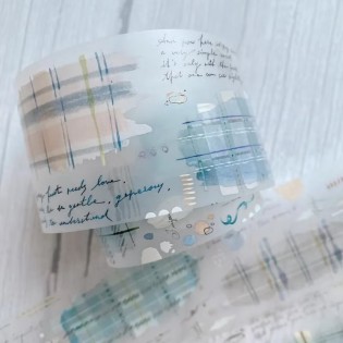 Blue Plaid Lattice PET tape