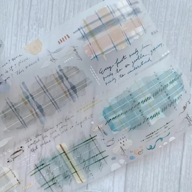 Blue Plaid Lattice PET tape