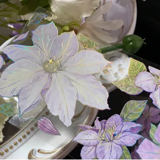 Frosty violets flower PET TAPE