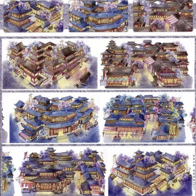 Chinese retro architecture 4 PET tape