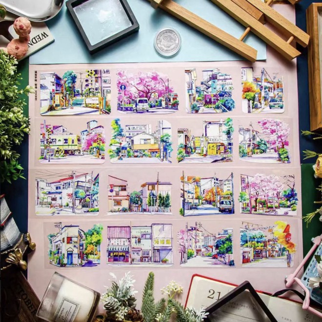 Sakura Blossom City PET tape