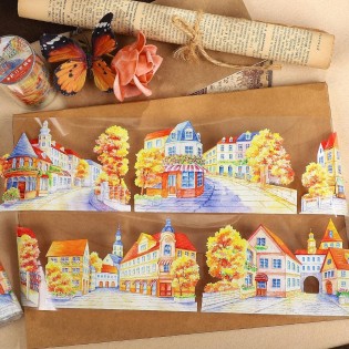 Autumn City PET tape