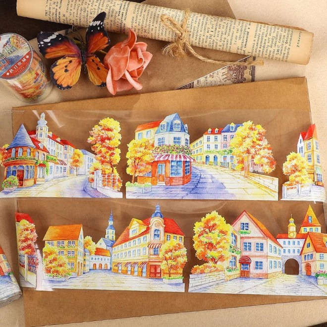 Autumn City PET tape